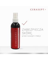 Cerasept+ Antybakteryjny Płyn Do Uszkodzonej Skóry, Na Odleżyny 100ml Ropiejąca Rana